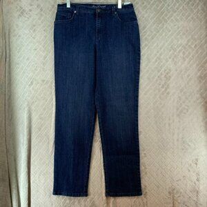 Gloria Vanderbilt Womens 8 Denim Jeans Blue Slim Straight High Rise Dark Wash